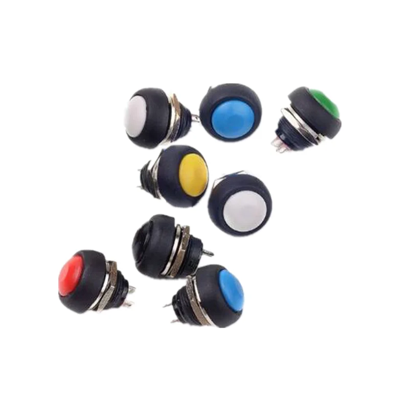 NEW 1Pcs 2Pinwaterproof Mini Switch 12mm 1A waterproof switch pbs33b 12v momentary Push button reset Non-locking pbs-33b | Обустройство