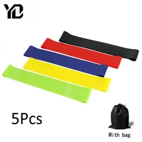 5pcslot fitness yoga resistance rubber bands fitness gym workout training equipment 0 35 1 1mm pilates elastic bands for sprot