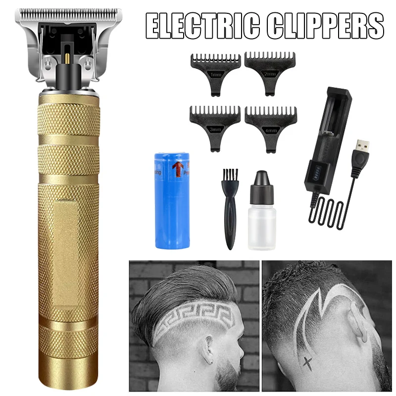 Aparador de Cabelo sem Fio Pro sem Fio Portátil Elétrico Clipper Conjunto Carregamento Sal99 Usb