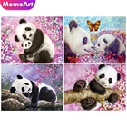 MomoArt Алмазная вышивка панда 5D DIY Алмазная мозаика животное картины стразами полная выкладка подарок ручной работы
