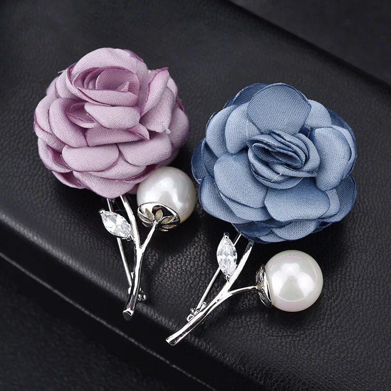FMSWD новая брошь в форме цветка из ткани японском и корейском стиле роскошная для