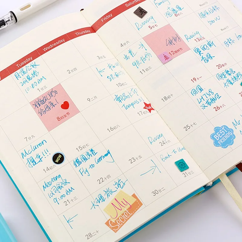 

2021 Agenda This soft cover notepad time management plan A5 notebook