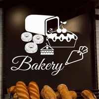 bakery wall decal for display window decoration caf%c3%a9 wall sticker bakery window decals waterproof sticker hq368