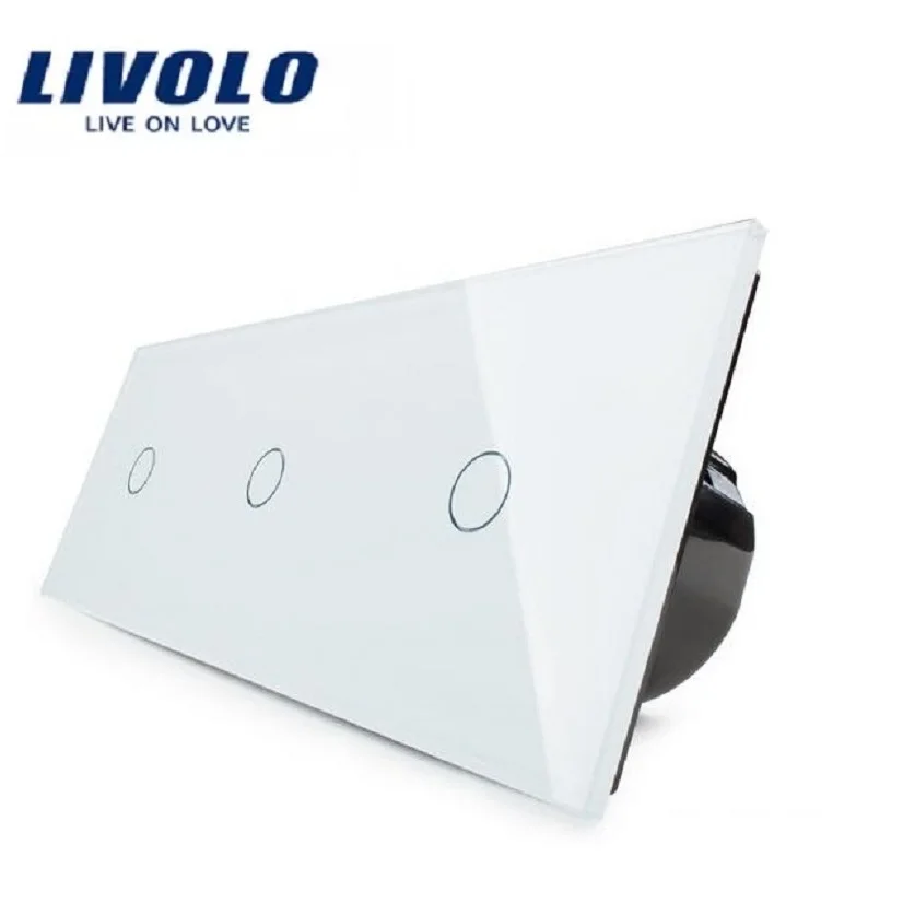 

Настенный выключатель Livolo со стеклянной панелью, 220-250 В