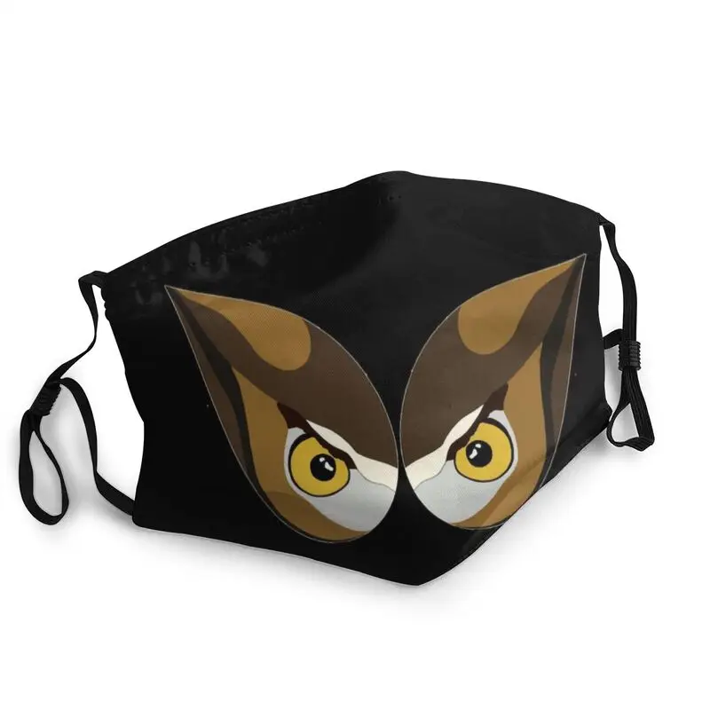 

Great Horned Owl Eyes Mask Anti Haze Dustproof Reusable Wildlife Bird Face Mask Protection Cover Unisex Respirator Mouth-Muffle