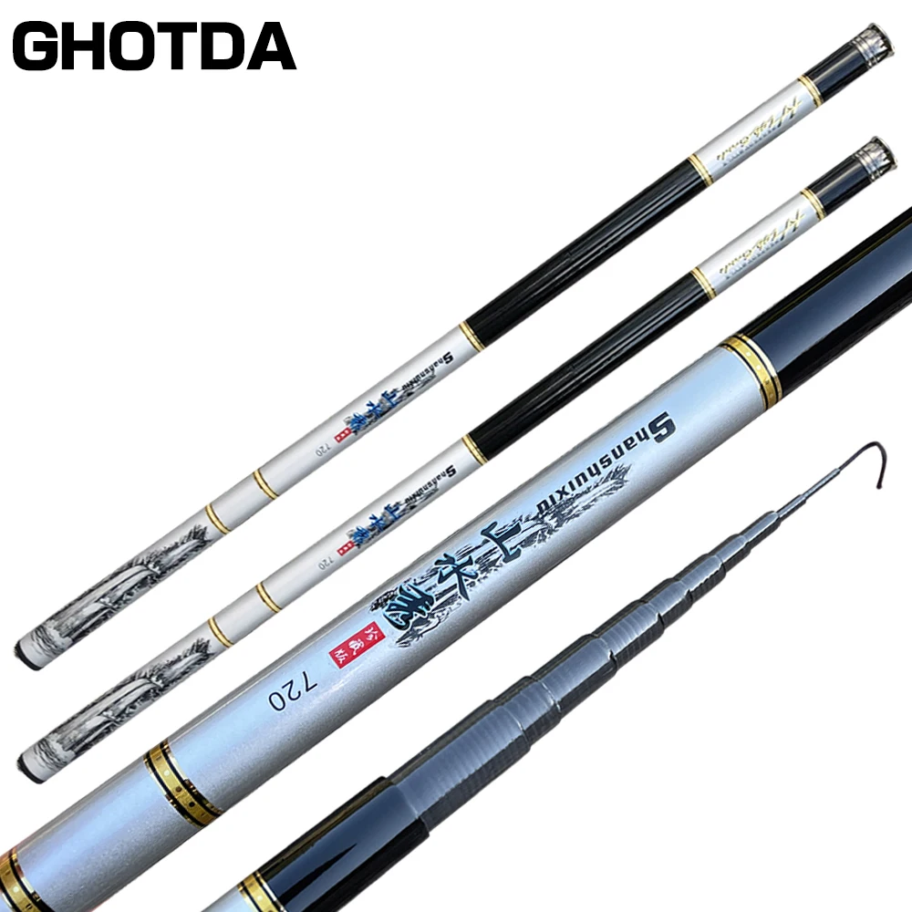 Легкая и Прочная телескопическая рыболовная удочка GHOTDA ручная Tenkara 3 6-7 2 м | Спорт