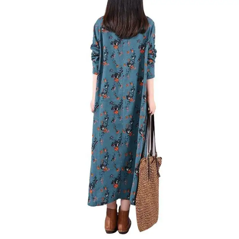 

Women Autumn Winter Long Sleeve Long Dress Ladies Casual Baggy Holiday Dresses