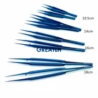 Офтальмологический forpces изогнутый прямой титановый Пинцет 12 см 14 см 16 см 18 см зажим прибор для улучшения кожи вокруг глаз