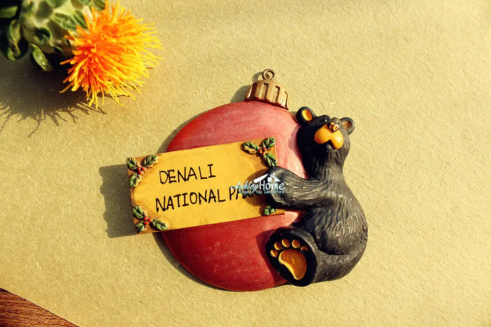 Денали национальный парк США туристический Путешествия Сувенир Черный Медведь 3D