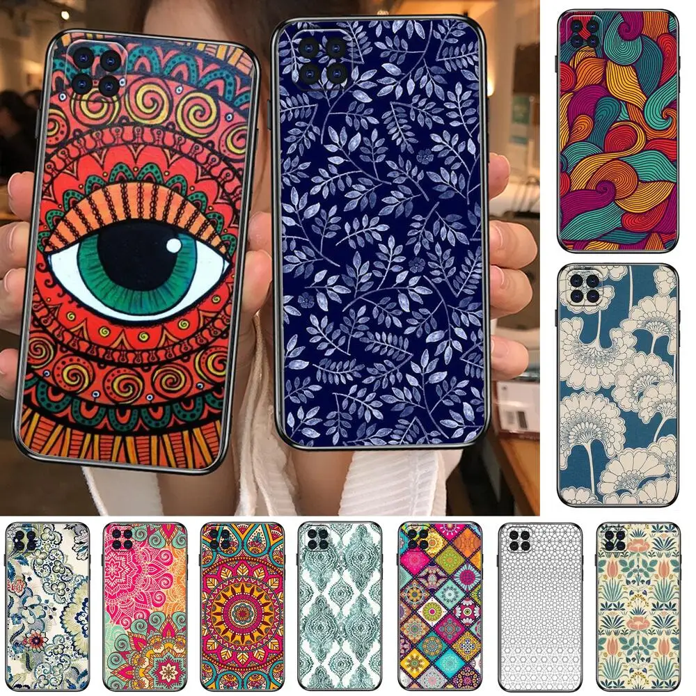 

Vintage Indian Floral Henna Mandala Yoga Ethnic Charcter Phone Case For Motorola Moto G5 g 5 G 5GCover cases covers smiley lux