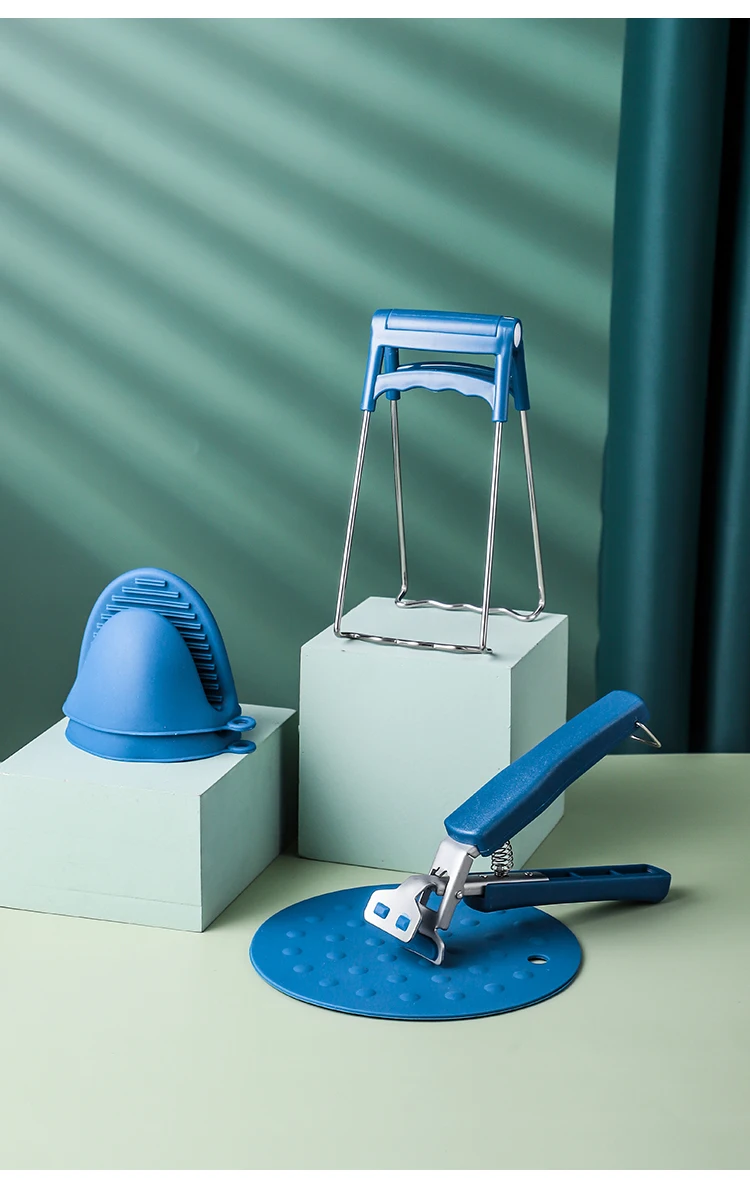 

Tray remover heat-insulating gloves stainless steel kitchen tongs kitchen tongs heat-insulating dishes holder anti-scald holder