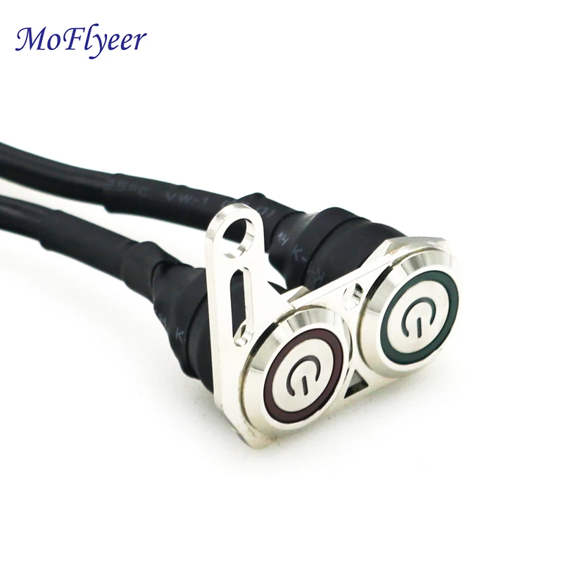 Водонепроницаемый светодиодный переключатель на руль мотоцикла MoFlyeer 12 В ручная