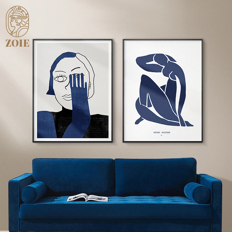 

Characteristic Figure Outline Painting Picture Woman Silhouette Poster Print Home Decoration Wall Art Picture for Living Room