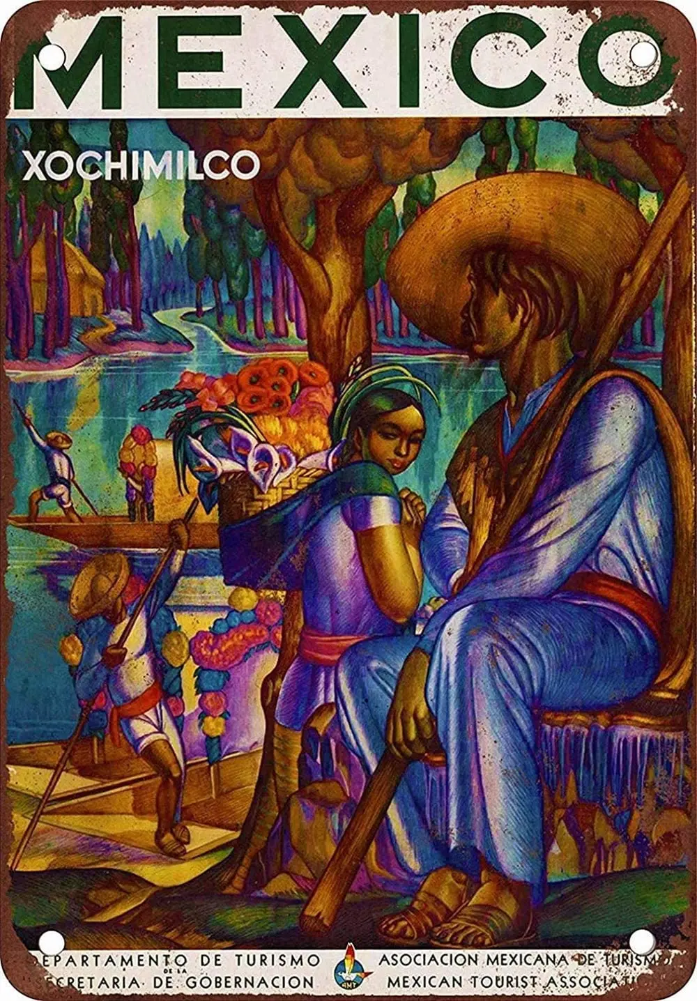 

Мексиканские туристические старые модные металлические жестяные знаки, винтажный постер, табличка для магазина, бара, домашний постер, укр...