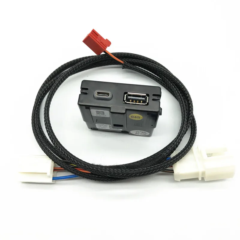 

Car Armerst rear Seat USB & Type C Adapter chargin sockect wiring harness For Tiguan MK2 Golf MK7 7.5 Octavia Superb Kodiaq
