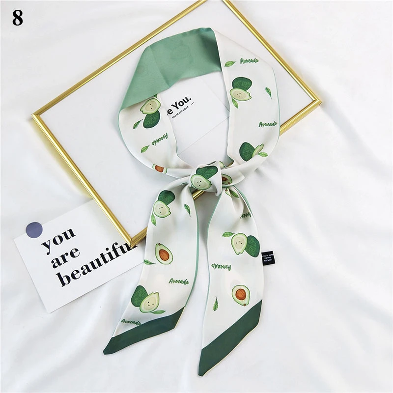 

Fashion Silk Head Scarf Women Handkerchief Accessories Flower Satin Headband Hair Tie Ladies Ribbon Kerchief For Girls Bandana