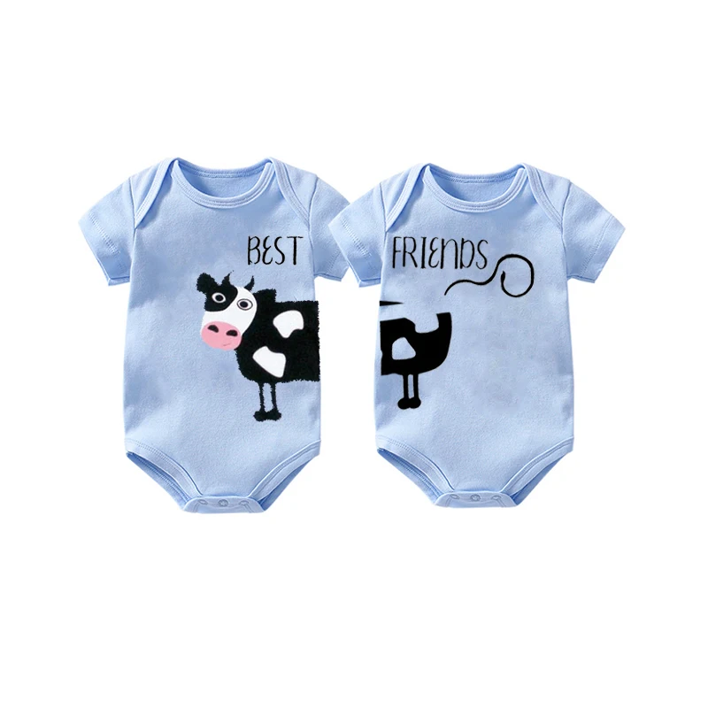 YSCULBUTOL двойная детская одежда милое и забавное боди из коровьей кожи наряды для