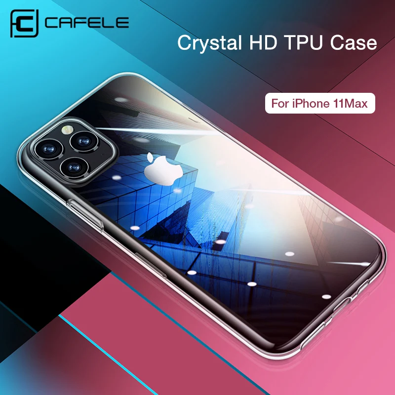 

Cafele TPU Phone Case for iPhone 11 pro Max SE 2020 Crystal Clear soft TPU Phone Cover Case for iphone 12 6.1 6.7 Transparent