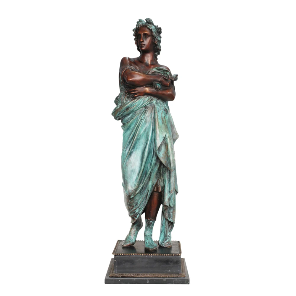 

75CM Large Bronze David Statue Classical Copper Sculpture Statuette Collectibles Indoor Home Decor