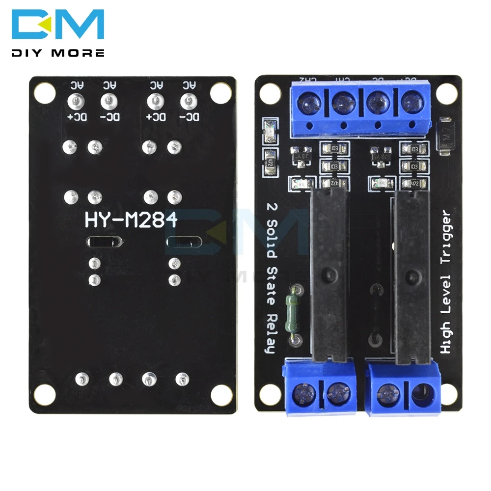 Двухканальный твердотельный релейный блок питания для Arduino 5 в постоянного тока