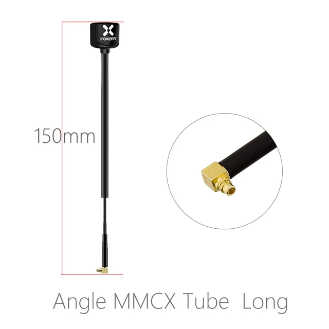 Foxeer Lollipop 4 5.8G 2.6dBi LHCP MMCX 90° Tube Long 150mm