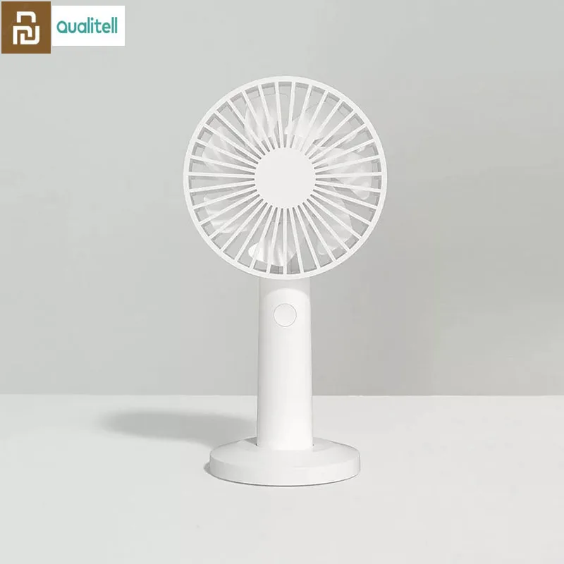 

New Qualitell Handheld Fan Three wind speeds Portable Handheld USB rechargeable Handheld vertical dual-use Mini Fans