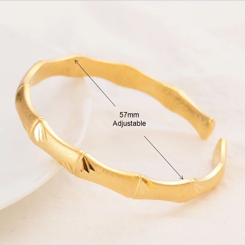

Fashion Golden Bamboo Shaped Bracelets & Bangles For Women Men Party Birthday Gift Souvenir Gold Jewelry Bracelet