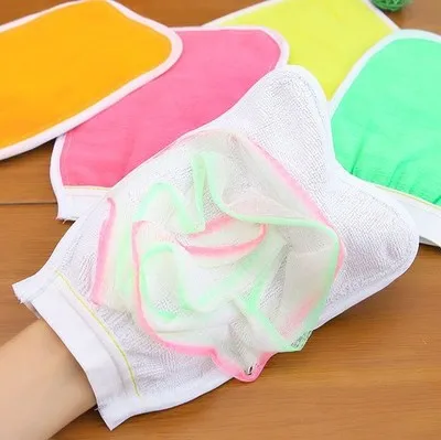 Towel Gloves Bathroom Products Bath Scrub Brushes Massage Sponges Shower Scrubbers scrubbing gloves body brush | Дом и сад