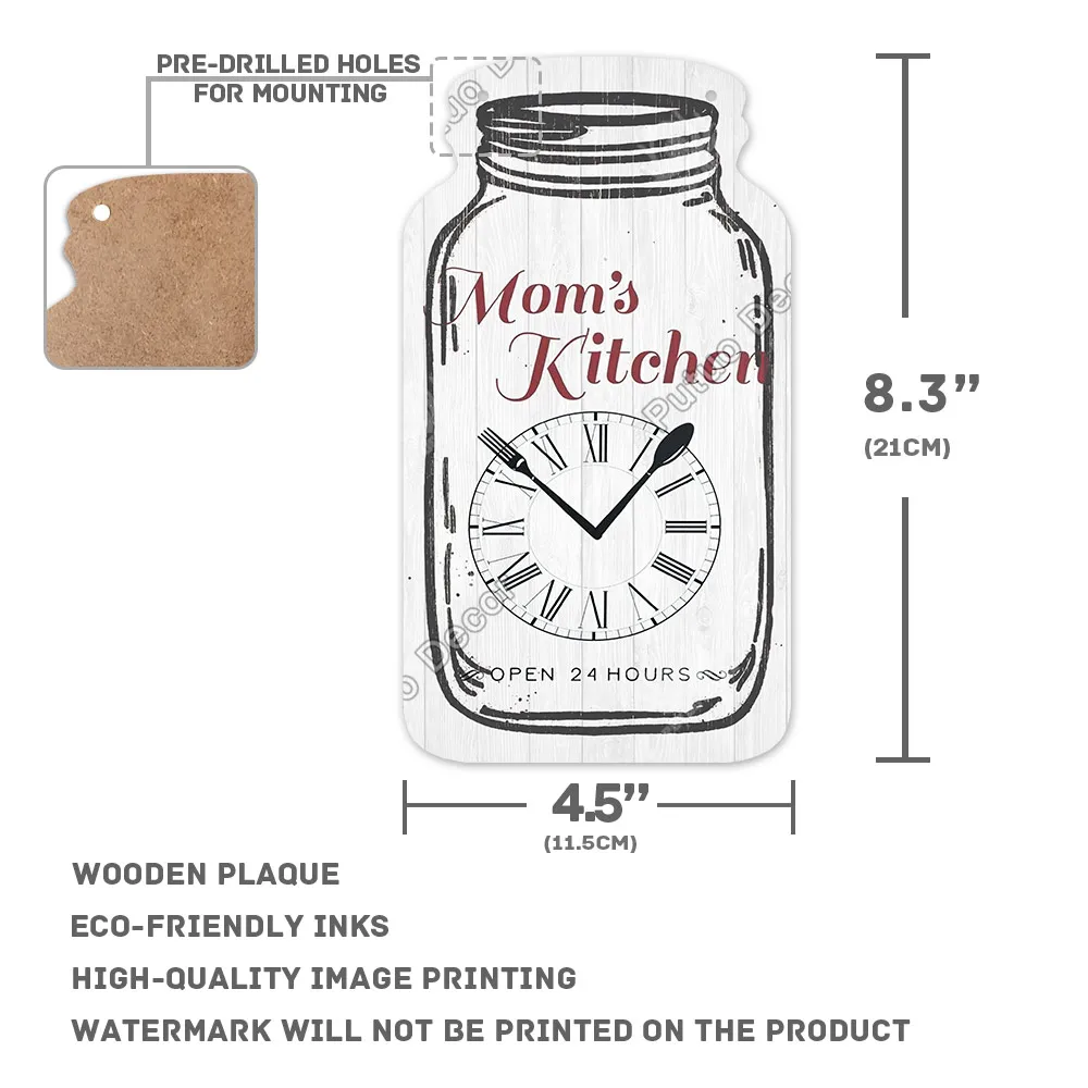 putuo decor kitchen sign mason jar shape wood hanging sign irregular plate for rustic home decoration kitchen wall decor gifttag free global shipping