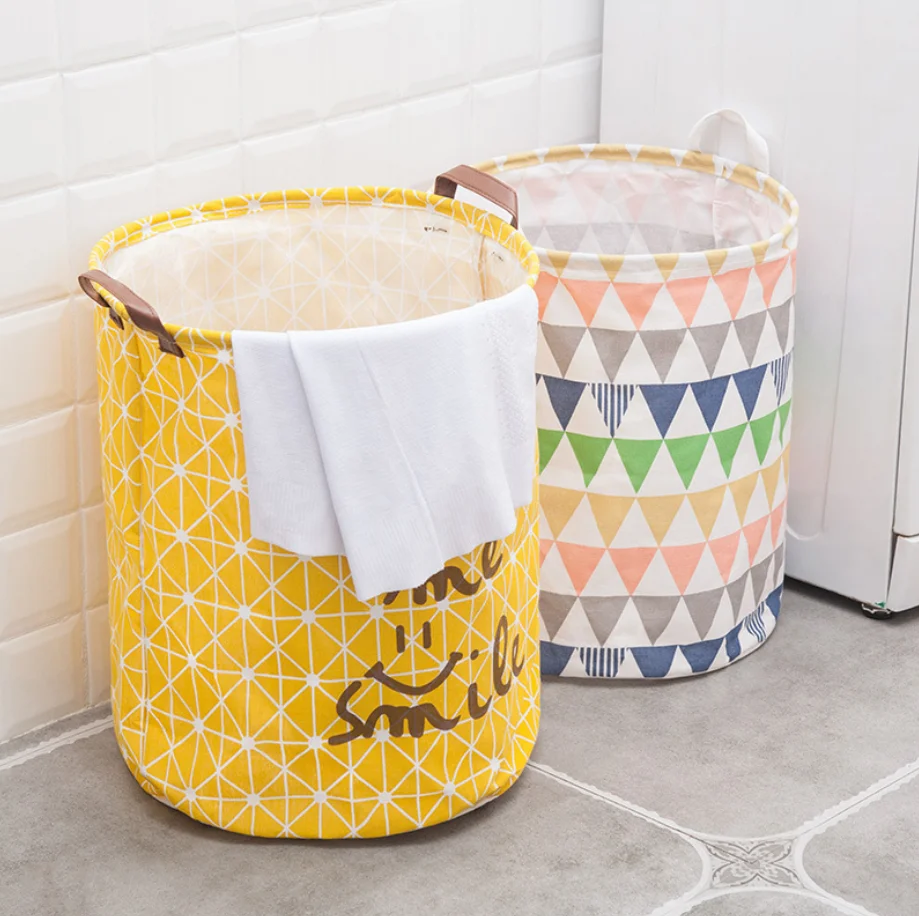 Льняная Большая вместительная корзина для хранения игрушек с героями