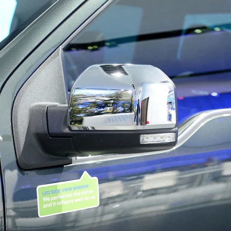 Хромированная крышка заднего вида для Ford F150 F-150 2015-2019 бокового зеркала накладной
