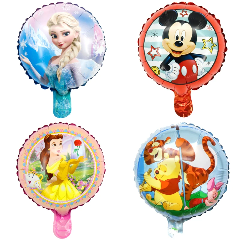 

2pcs/lot Birthday Party Decorate Mickey Mouse Frozen Beauty and Beast Foil Balloons Baby Shower Boys Favors Winnie Pooh Ballon