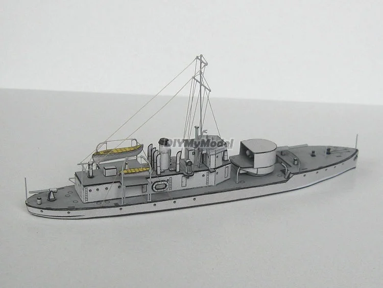 DIYMyModeI M 18 y delapan-Kit de rompecabezas hecho a mano de gunboat, modelo de papel artesanal, juguete, regalo, utillaje de pel&iacute;cula, 1:400-2