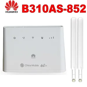 unlocked huawei b310as 852 lte fdd 90018002600mhz tdd 19002300m25002600mhz mobile wireless voip router plus 2pcs antenna u free global shipping