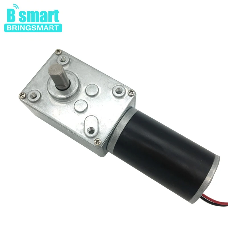 Bringsmart DC червячный мотор шестерни A58SW31ZY 12V микро мотор 24V обратный 470rpm двигатель постоянного тока высокий крутящий момент самоблокирующийся для занавески машины