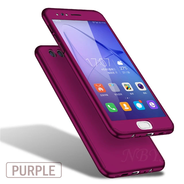 360 полный защитный чехол для телефона huawei mate 20 10 Lite Pro 20x P Smart Y9 чехол для huawei P9 P20 Lite P10 Plus чехол - Цвет: Purple