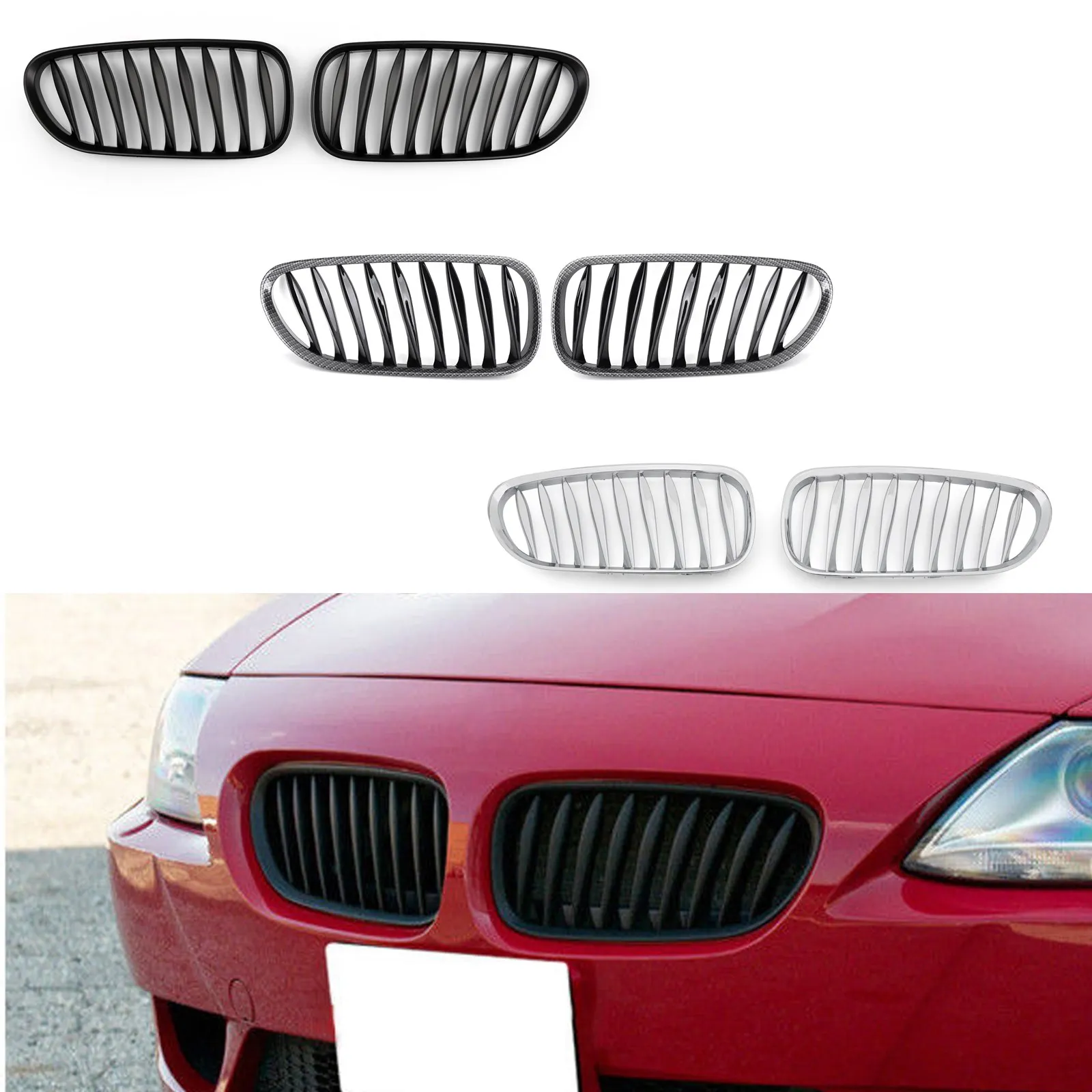 Areyourshop автомобиль для BMW передний забор решетка гриль Z4 E85 E86 2003 2008 1 пара Три цвета