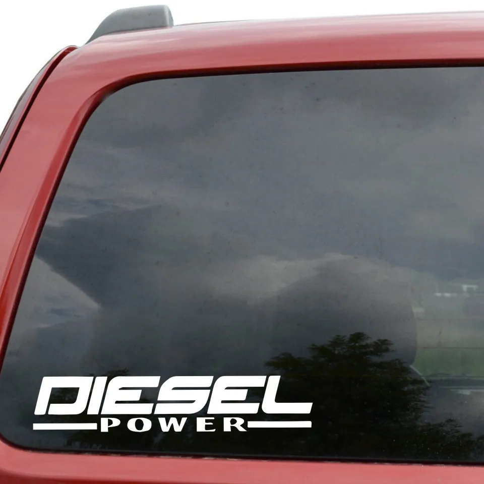 

2 X Fashion Words Car Sticker Diesel Power Automobiles Motorcycles Accessories Trunk Engine Cover Window Decoration KK 15cm*3cm