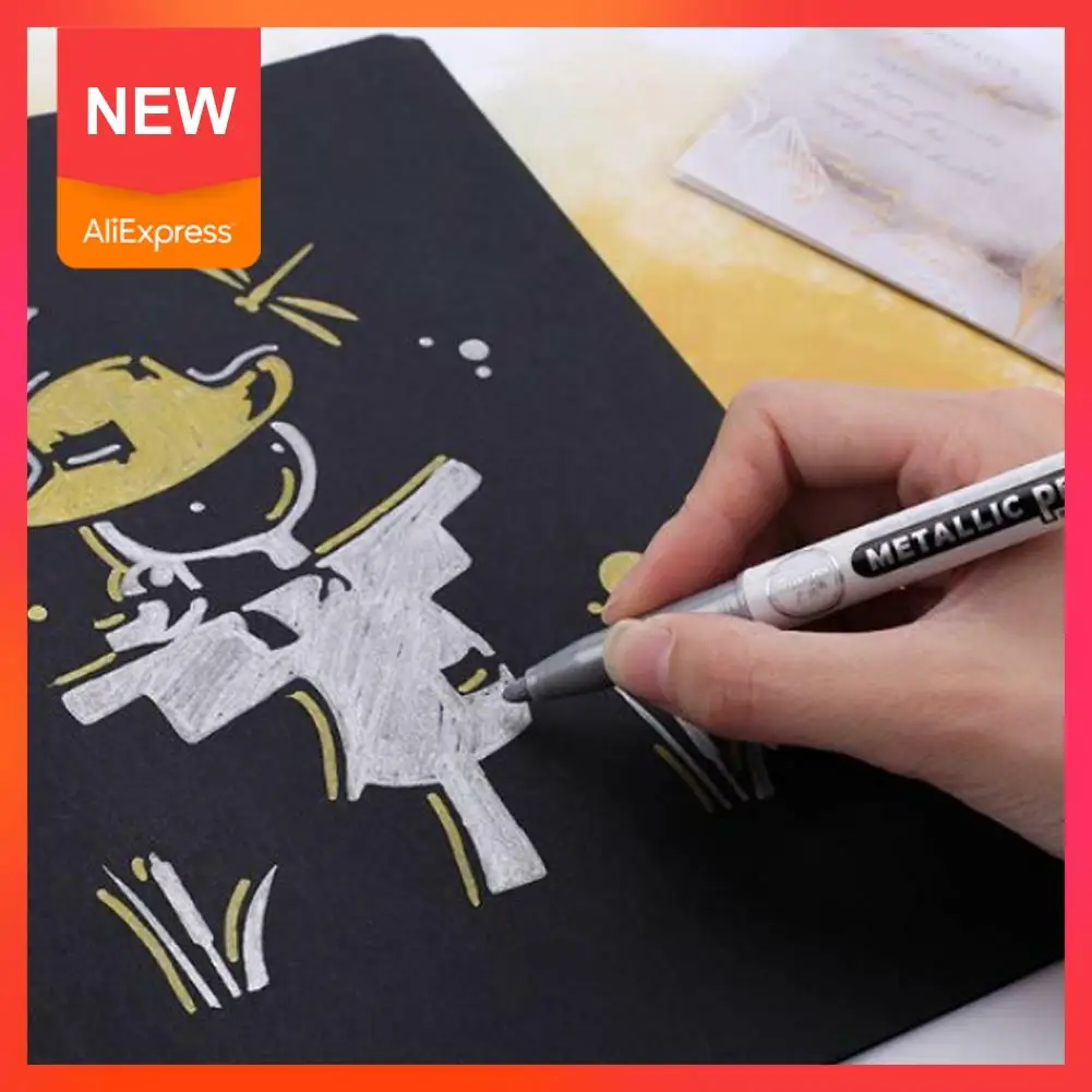 1 шт. металлическая ручка маркер золотистые и Серебристые художественные ручки