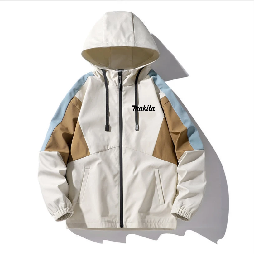 

2021 Fall/Winter Makita Letter Printing Zipper Jacket Men'S Tide Brand Japanese Loose Youth Personality Stitching Casual Jacket