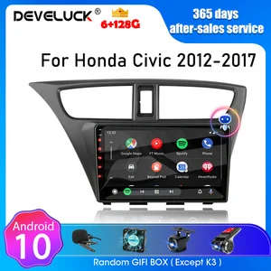 for honda civic hatchback 2012 2017 android carplay auto car radio multimedia 2 din 4g dvd head unit audio accessories speakers free global shipping