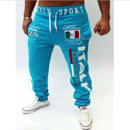 Бесплатная доставка повседневные штаны с принтом итальянского флага большого