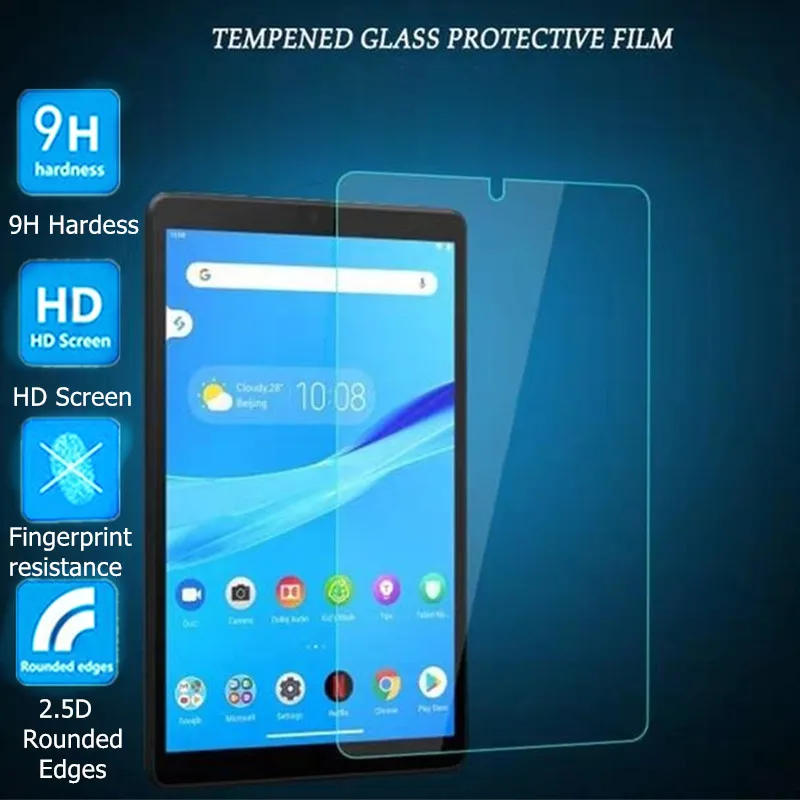 2 шт. закаленное стекло для защиты экрана Lenovo Tab M7 M8 M10 E10 P10 2.5D защитная пленка на