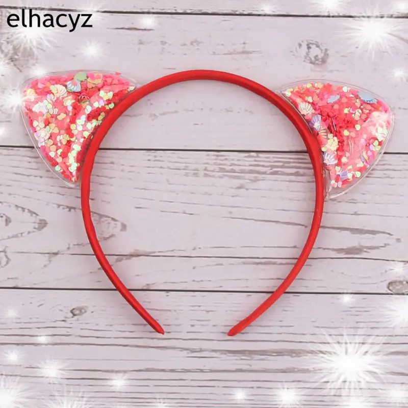 6 шт./лот новинка 2 5 ''ободок с надписью Love Stars прозрачный ободок кошачьими