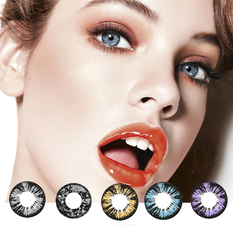 Красивые цветные контактные линзы для учеников Женские вечерние 14 5 мм Милые