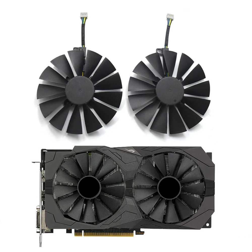T129215SM 95 мм 13 Blades RX 570 4 Гб кулер вентилятор для ASUS AMD 500 серии VGA карты RX570 GTX1070TI 8G Dual 580