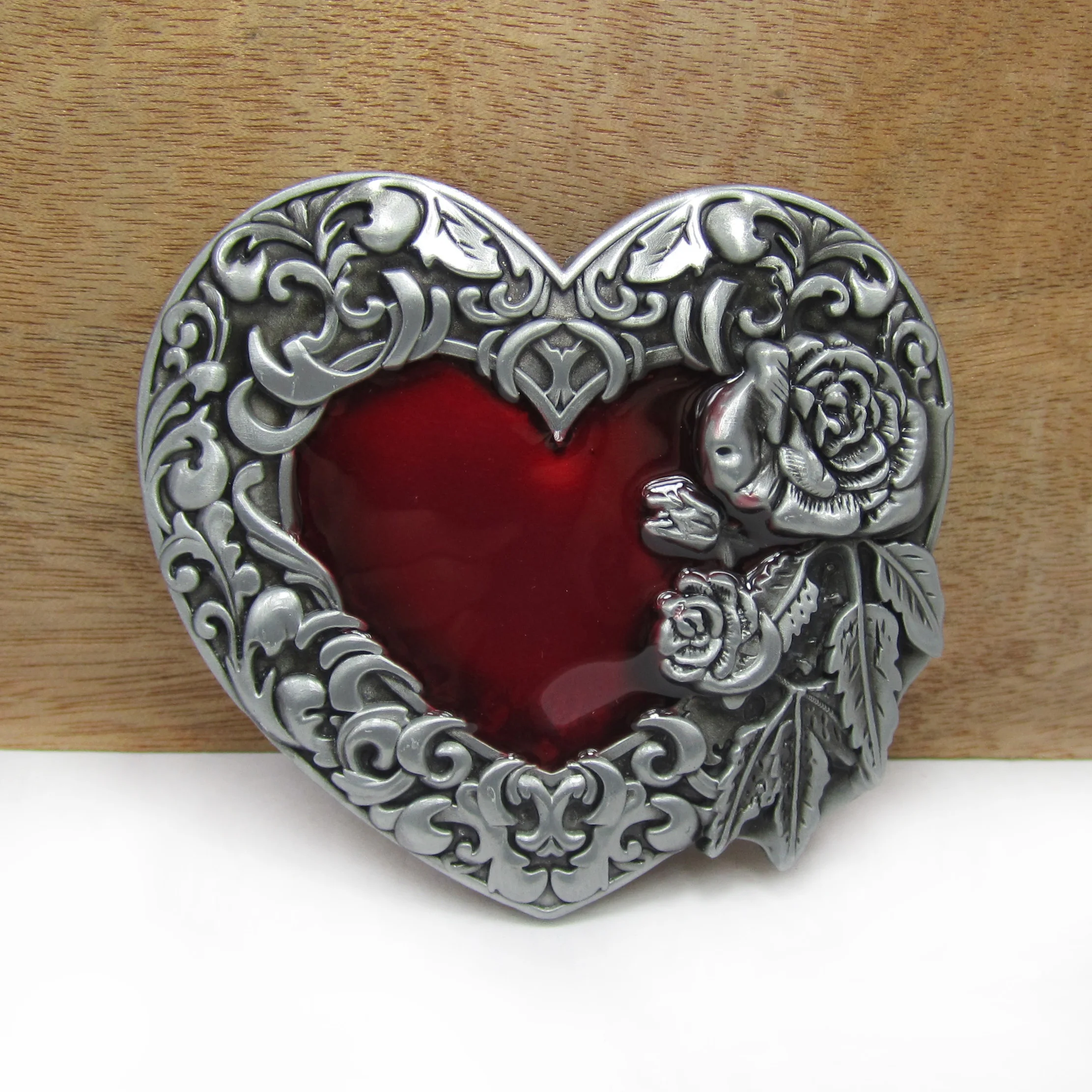 Buckleclub wholesale retro zinc alloy RED HEART jeans gift cowboy belt buckle FP-02241 for men 4cm width loop | Дом и сад