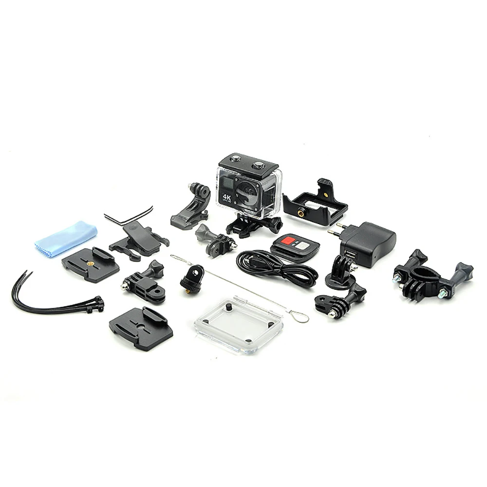 

4K Ultra HD Action EIS Camera Double LCD WiFi 16MP 170D 30M Go Waterproof Pro Sport DV Helmet Video Camera With Remote Control