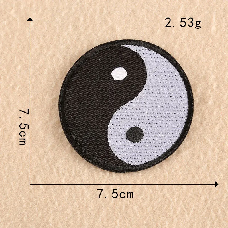 

Label Badge Clothing Accessories Eight-Diagram-Shaped Appetizer Cloth Sticker Clothes Patch Embroidered Cloth Stickers