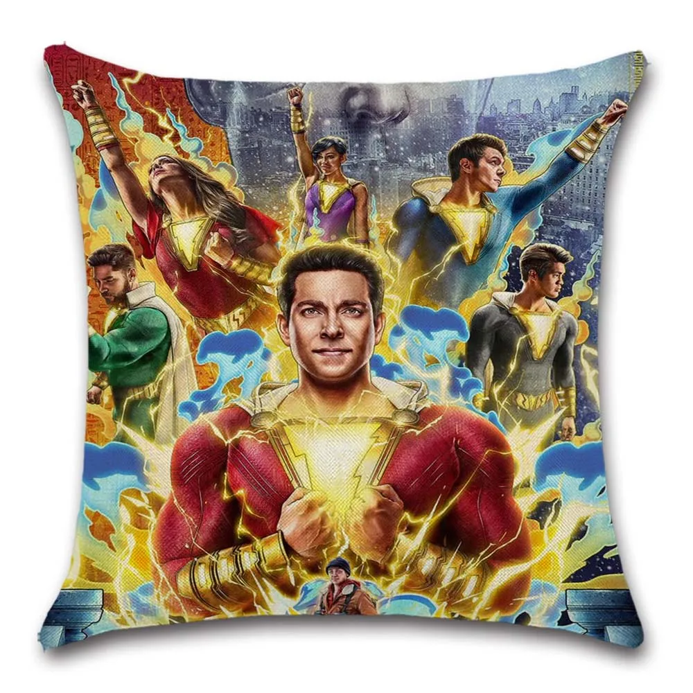 Чехол для подушки с мультипликационным принтом супергероев декоративный